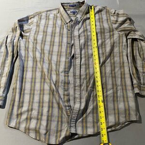 Northcrest Gray and Yellow Plaid Shirt